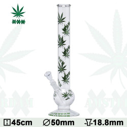 Glas Bong Cannabis Amsterdam 45cm Kugle