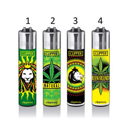 Clipper Classic Lighter Lion Cannabis
