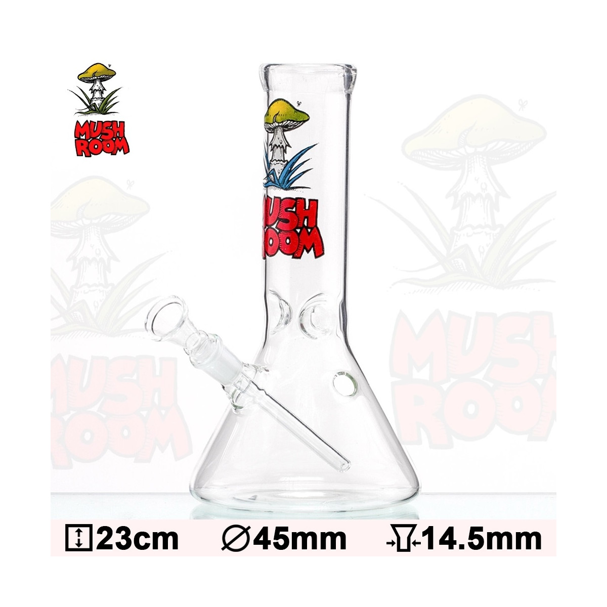 Glas Bong Svamp 23cm