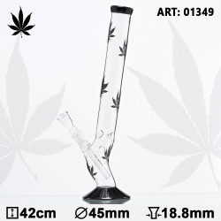 Glas Bong Cannabis 42cm Bolt