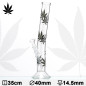 Glas Bong Cannabis 35cm Knæk