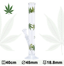 Glas Bong Cannabis 40cm