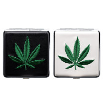 Cigaret Etui Metal Cannabis