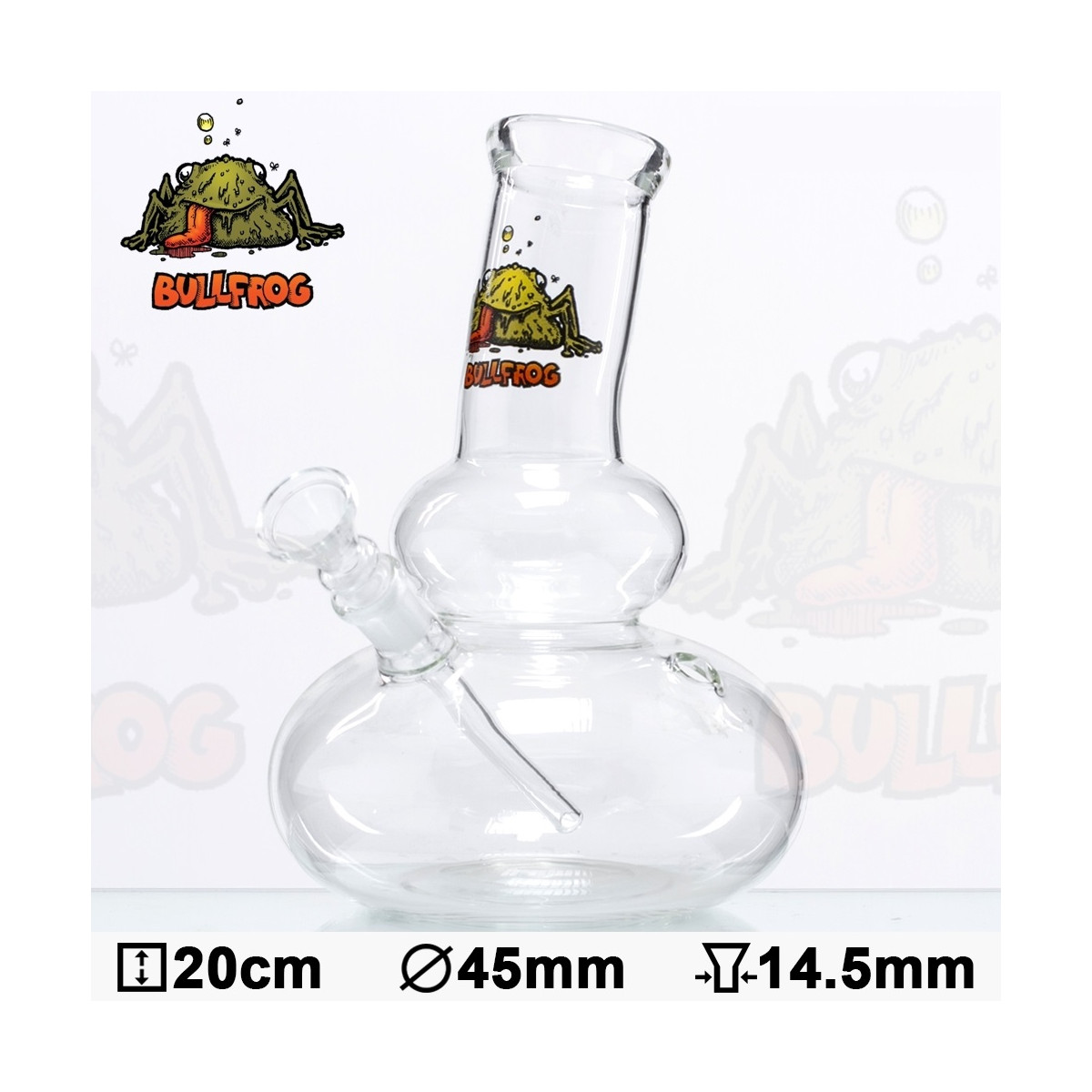 Glas Bong Bullfrog 20cm