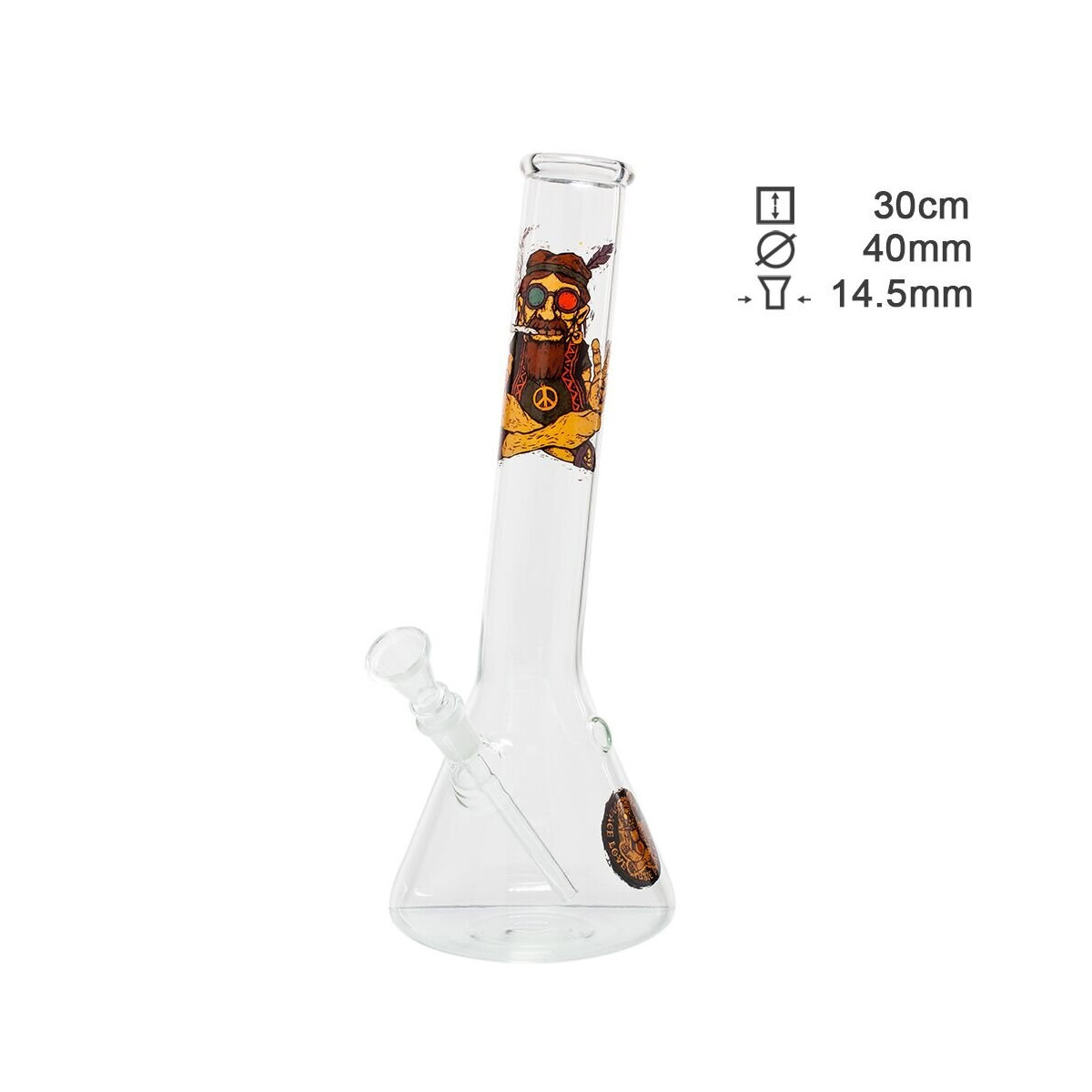 Glas Bong Smoking 30cm Beaker