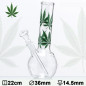 Glas Bong Cannabis 22cm