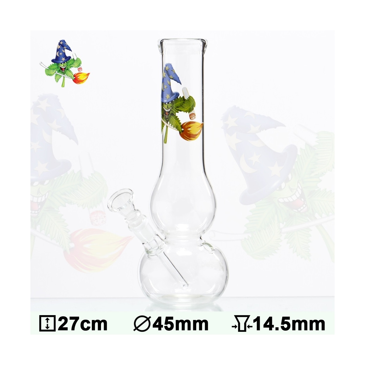 Glas Bong Cannapotter 27cm