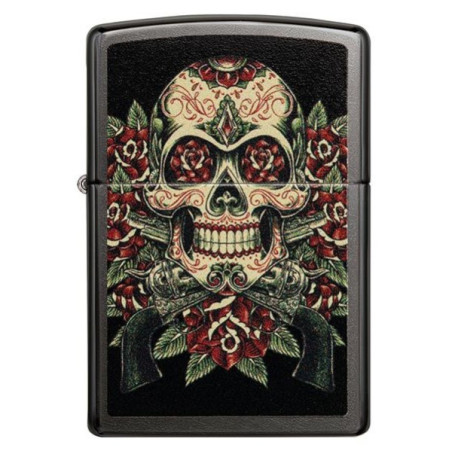 Zippo Lighter Skull and Roses