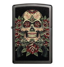 Zippo Lighter Skull and Roses