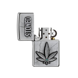 Zippo Lighter Stoned Weed