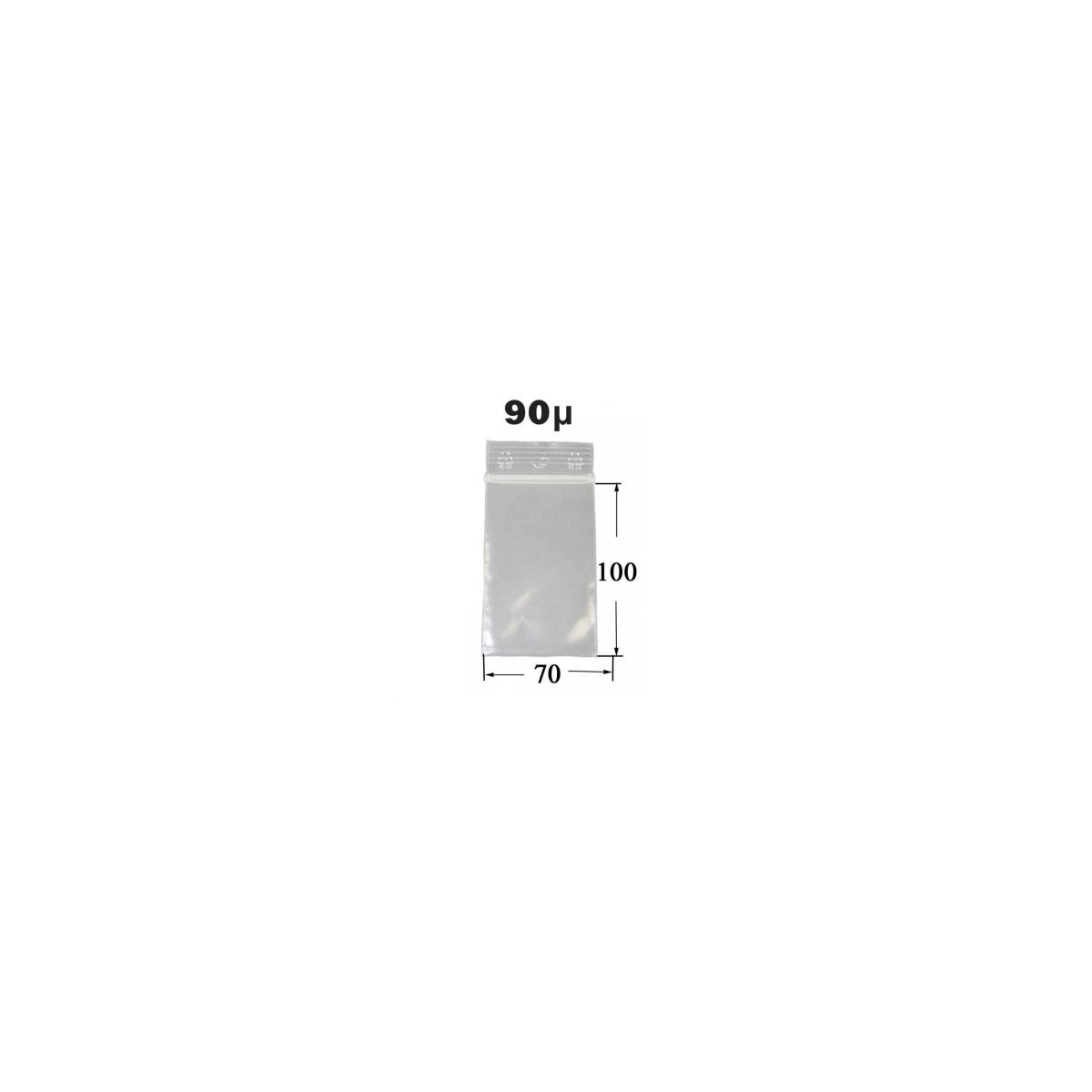 Lynlåspose 70x100x0.09 mm Kraftig 100 Stk