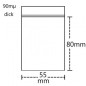 Lynlåspose 55x80x0.09 mm Kraftig 100 Stk