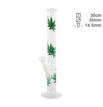 Glas Bong Green Cannabis  35cm