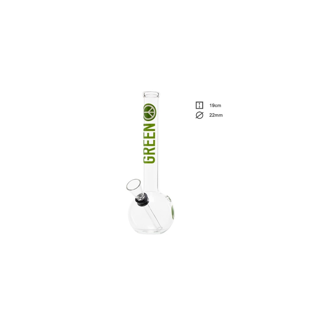 Glas Bong Greenline Kugle 19cm