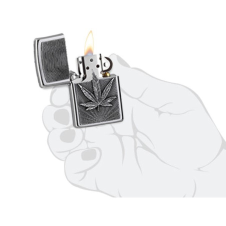 Zippo Lighter Hemp Leaf