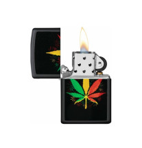 Zippo Lighter Cannabis Rasta