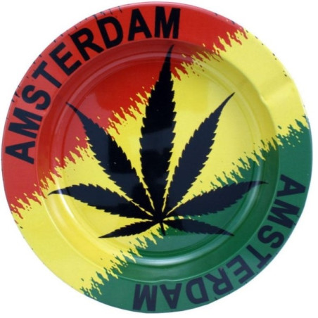 Metal Askebæger Rasta Weed