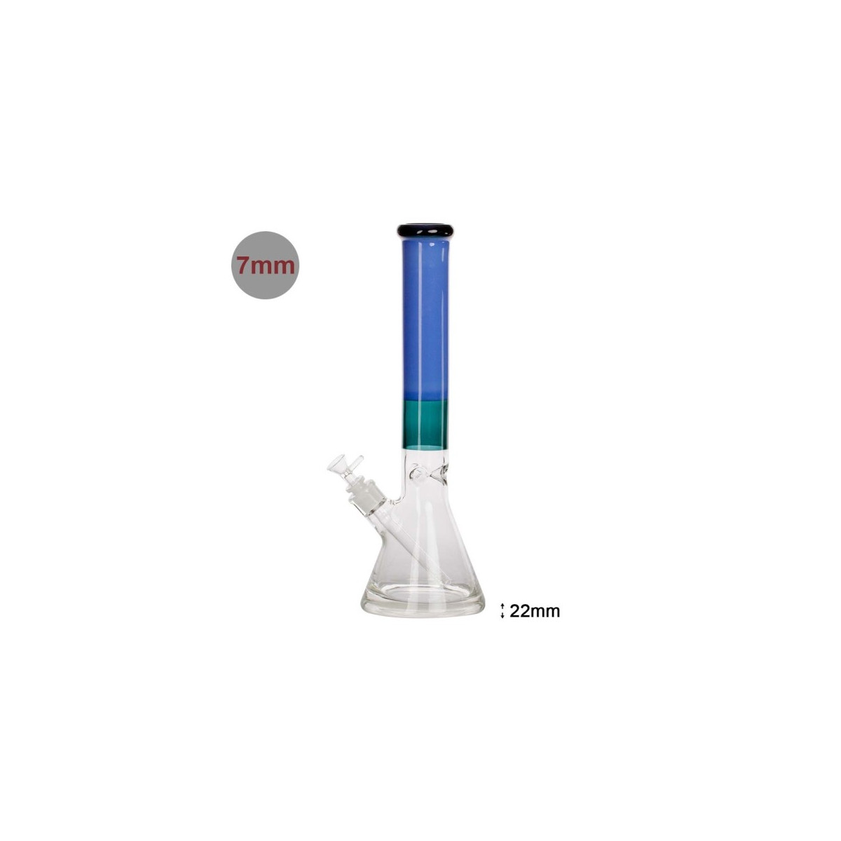 Glas Bong Amsterdam Blue Beaker 40cm