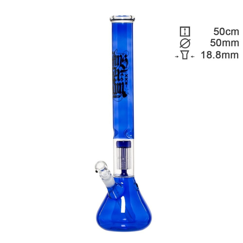 Glas Bong Amsterdam Perc Blå 50cm