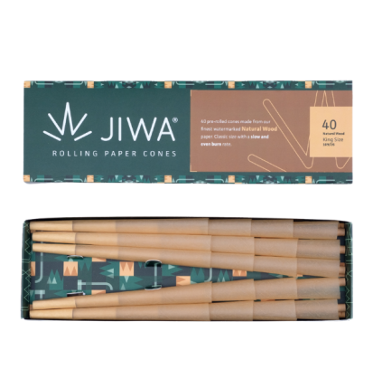 Jiwa Kingsize Cones Brun 40 Stk