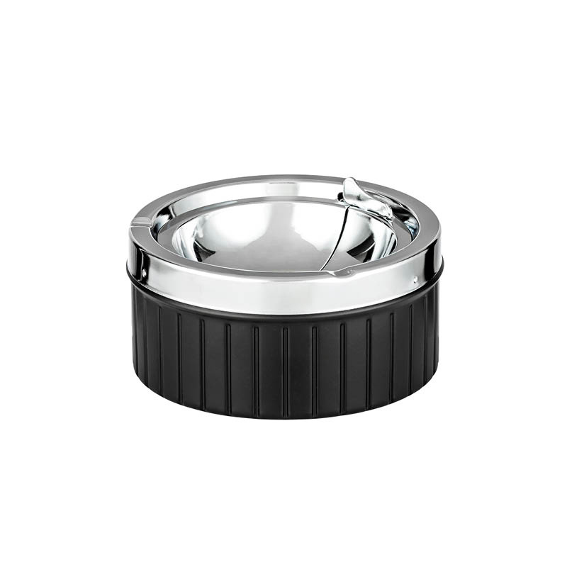 Metal Askebæger Klap Sort 11cm