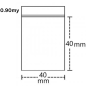 Lynlåspose 40x40x0.09 Mm Kraftig 100 Stk