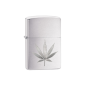 Zippo Lighter Cannabis Blad Chrom