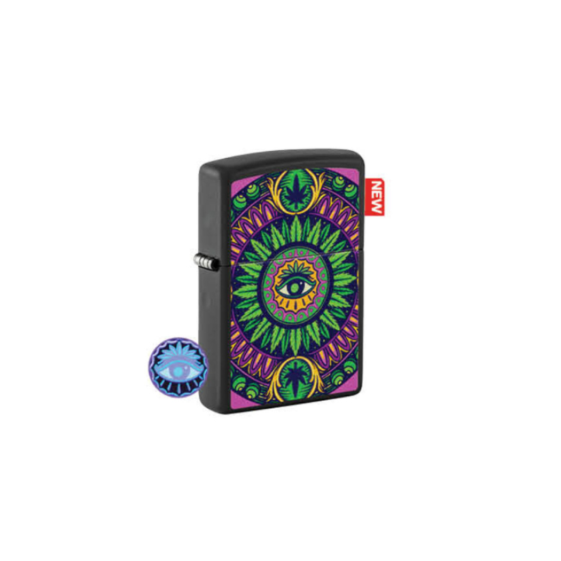 Zippo Lighter Cannabis Eye