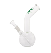 Glas Bong Cannabis Leaf 16cm