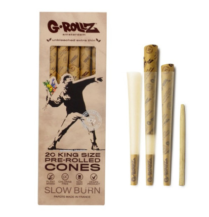 G-Rollz Brun Kingsize Cones 20 Stk