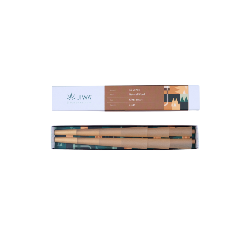 Jiwa Kingsize Cones Brun 12 Stk
