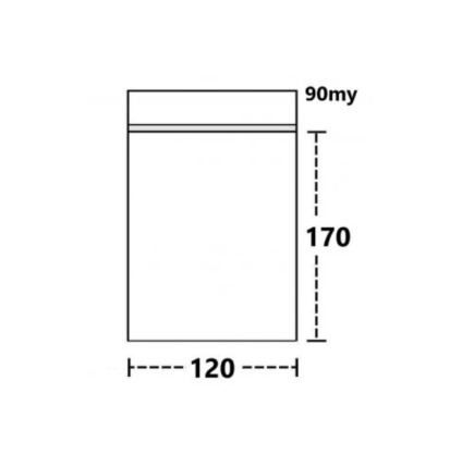 Lynlåspose 120x170x0.09 mm Kraftig 100 Stk
