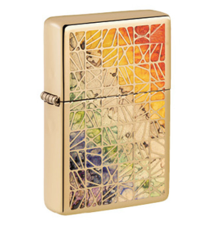 Zippo Lighter Gold Mosaic