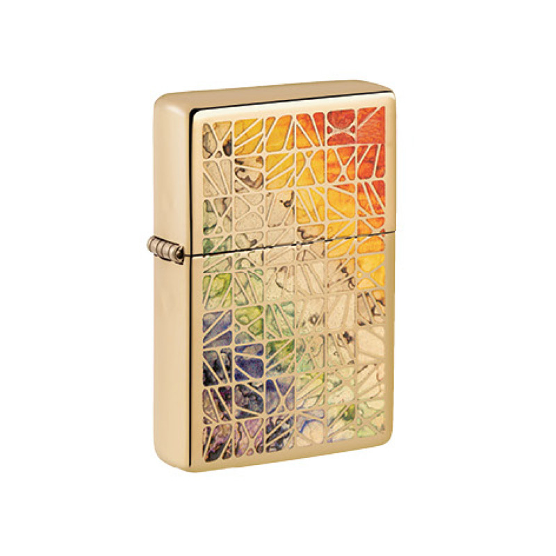 Zippo Lighter Gold Mosaic