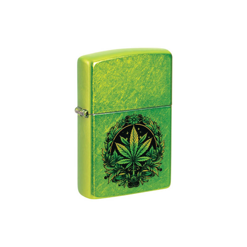 Zippo Lighter Green Leaf
