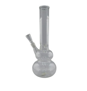 Glasbong 30cm Med Chillum Slamrør 14.5mm (Klar)