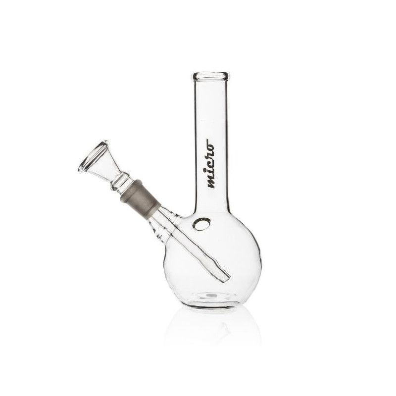 Micro Glasbong 16cm 14.5mm Kobling & Chillum Slamrør (Klar Glas) Micro Glasbong 16cm 14.5mm Kobling & Chillum Slamrør (Klar Glas)