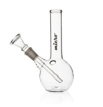 Micro Glasbong 16cm 14.5mm Kobling & Chillum Slamrør (Klar Glas)