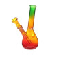 Rasta Glasbong 14cm Med 12.5mm Chillum & Rasta Farver Rasta Glasbong 14cm Med 12.5mm Chillum & Rasta Farver