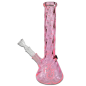 Glas Bong Twistet Pink 35cm