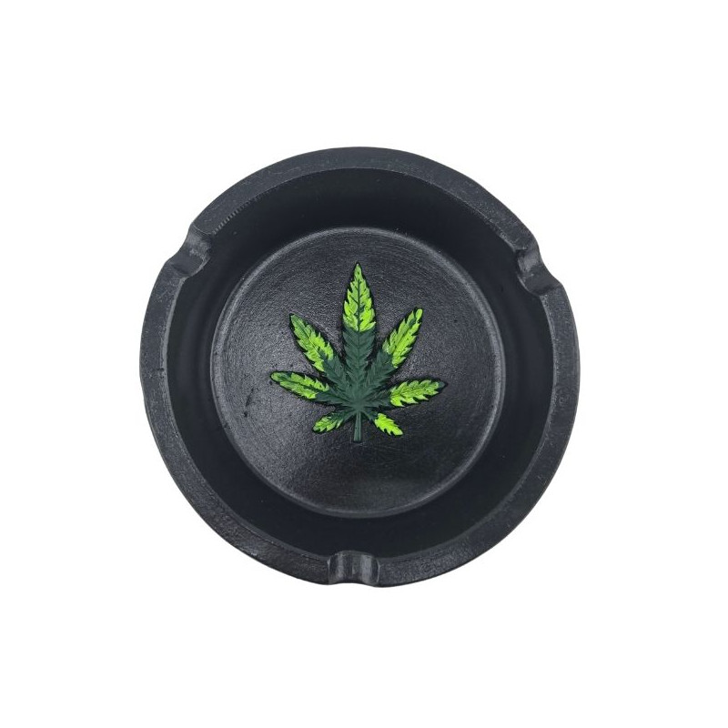 Askebæger Sort med Cannabis Motiv