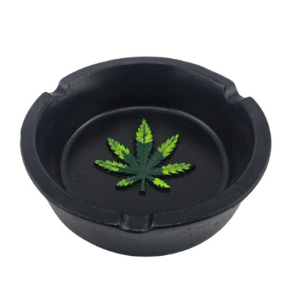 Askebæger Sort med Cannabis Motiv