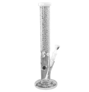 Crafty – Hvid/Klar Sandblæst Bong 45 cm