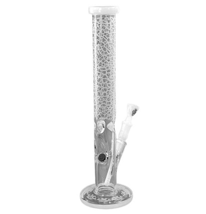 Crafty – Hvid/Klar Sandblæst Bong 45 cm