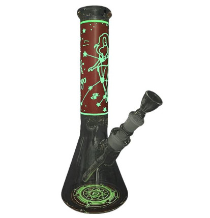 Zodiac Red – Glow Bong 35 cm (Virgo/Jomfru)
