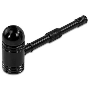 Metal Pibe Sort – Vindbeskyttet 9 cm