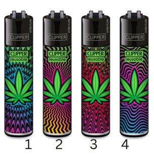 Clipper Classic Lighter Psychedelic Leaf