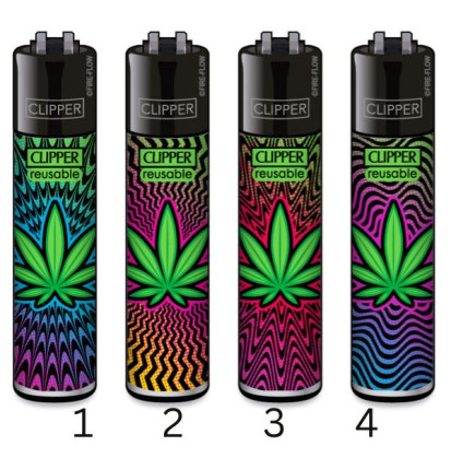 Clipper Classic Lighter Psychedelic Leaf