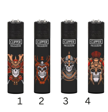 Clipper Classic Lighter Warrior Skull