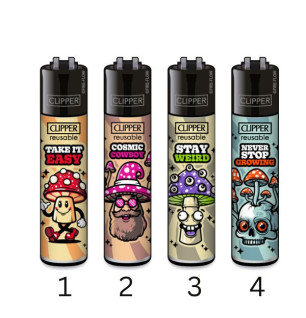 Clipper Classic Lighter Happy Mushrooms